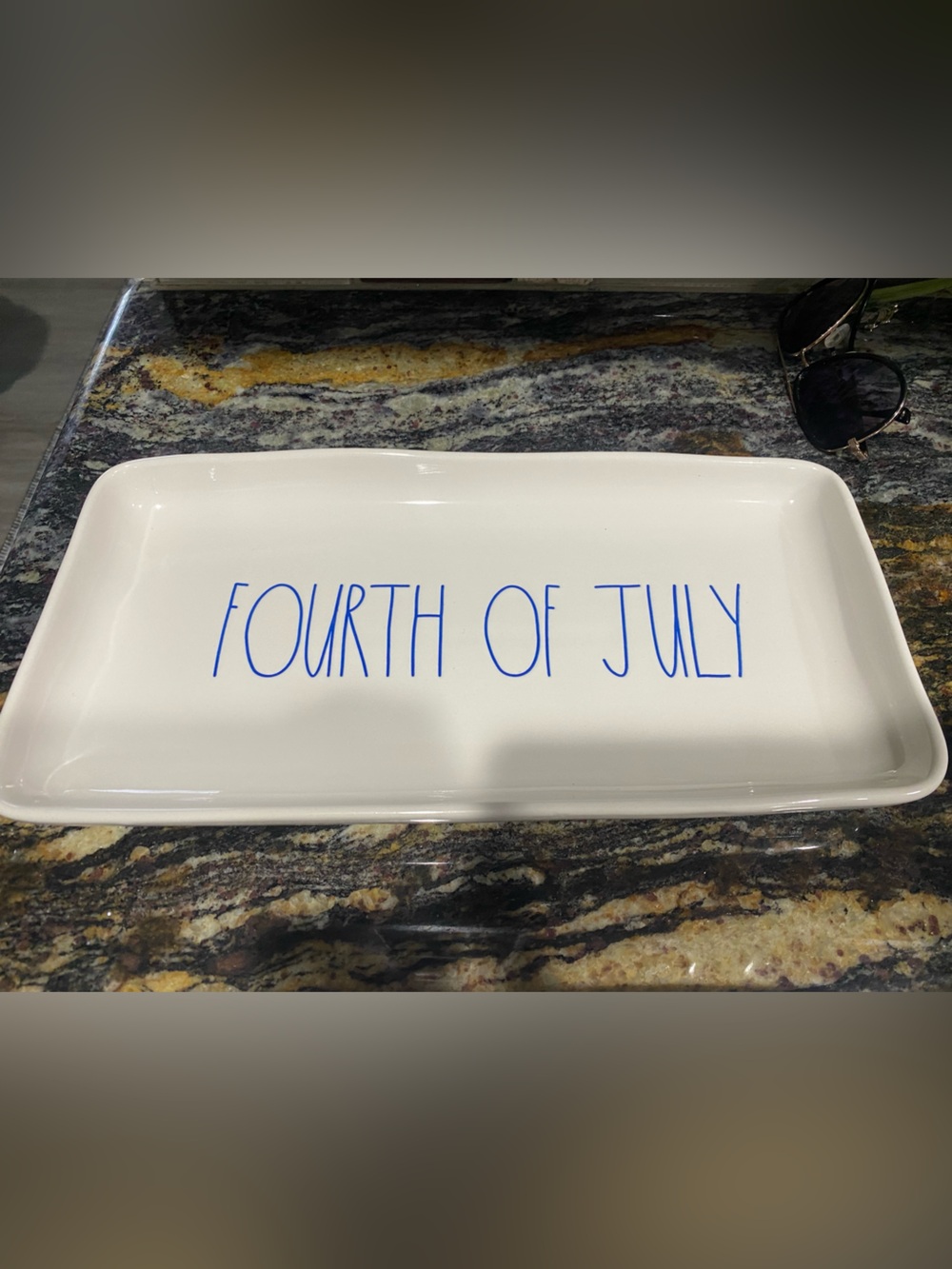 Rae Dunn Fourth of July Platter 14x7